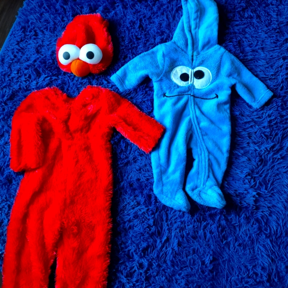 Elmo & cookie monster costume